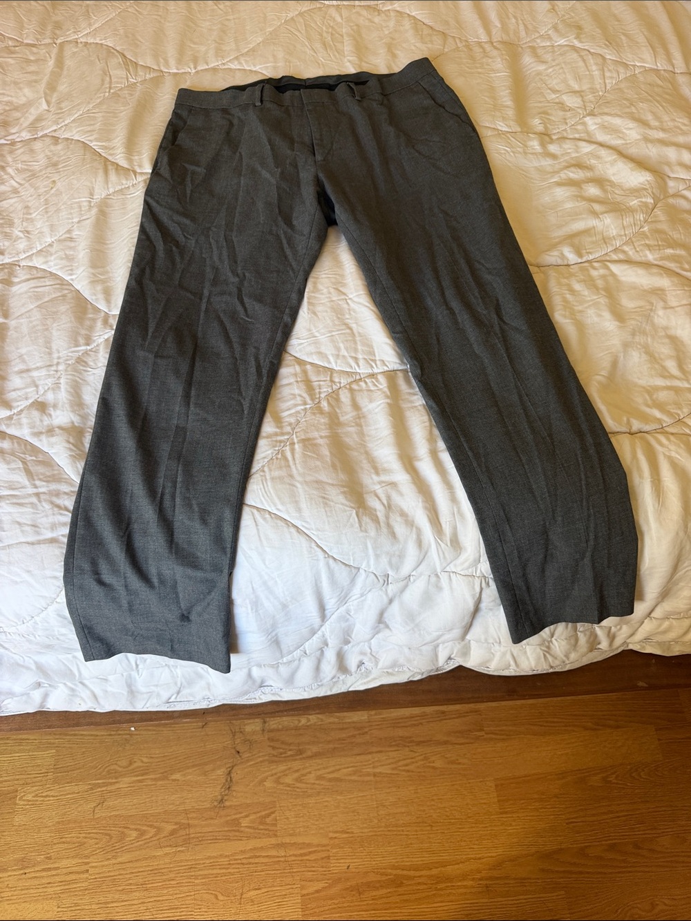 Kenneth Cole Reaction Men's Dark Charcoal Gray Dress Pants